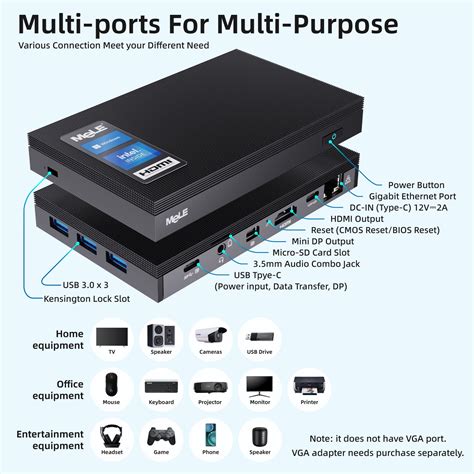 MeLE Quieter 3Q Fanless Mini PC N5105 Windows 11 Pro Small。